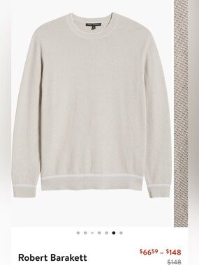 Robert Barakett Men's Crewneck Sweater in Beige tags attached